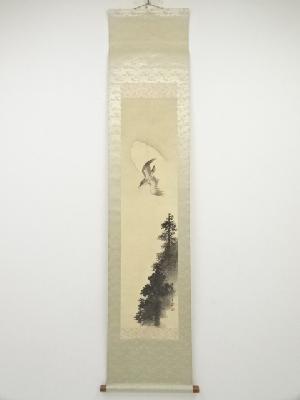 昭和丙子（1936年）　春泉筆　杜鵑　肉筆絹本掛軸（共箱）